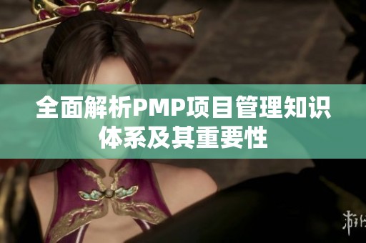 全面解析PMP项目管理知识体系及其重要性