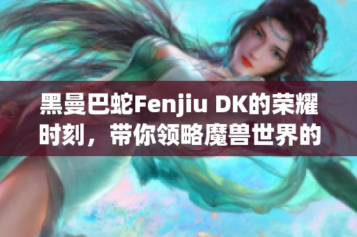 黑曼巴蛇Fenjiu DK的荣耀时刻，带你领略魔兽世界的魅力与挑战