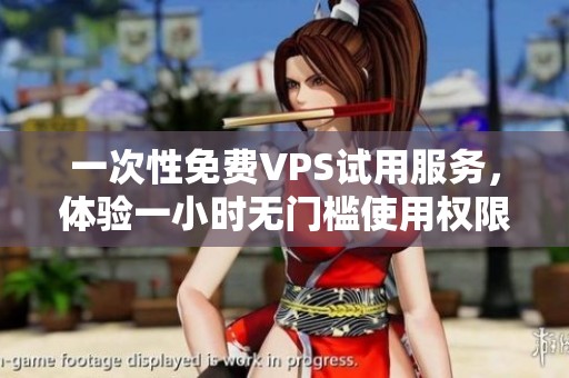 一次性免费VPS试用服务，体验一小时无门槛使用权限