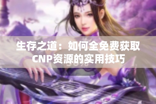 生存之道：如何全免费获取CNP资源的实用技巧