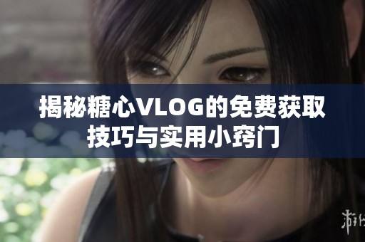 揭秘糖心VLOG的免费获取技巧与实用小窍门