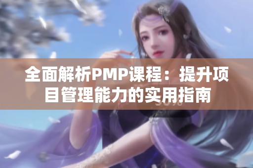 全面解析PMP课程：提升项目管理能力的实用指南