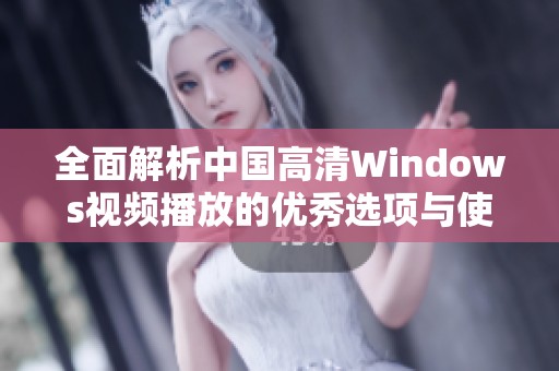 全面解析中国高清Windows视频播放的优秀选项与使用技巧