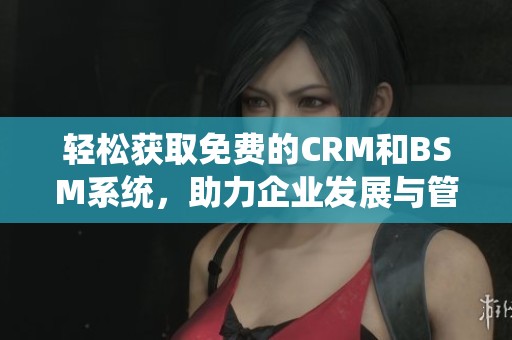 轻松获取免费的CRM和BSM系统，助力企业发展与管理