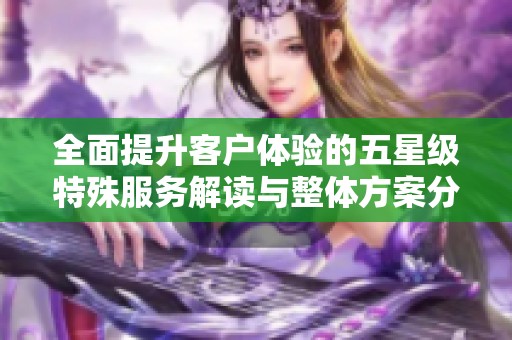 全面提升客户体验的五星级特殊服务解读与整体方案分享