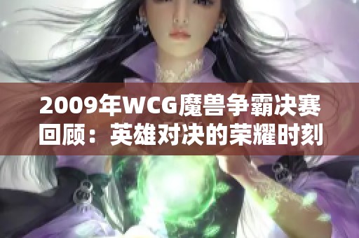 2009年WCG魔兽争霸决赛回顾：英雄对决的荣耀时刻