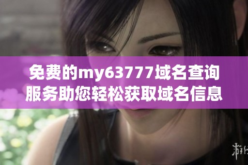 免费的my63777域名查询服务助您轻松获取域名信息