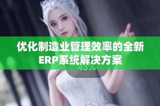 优化制造业管理效率的全新ERP系统解决方案