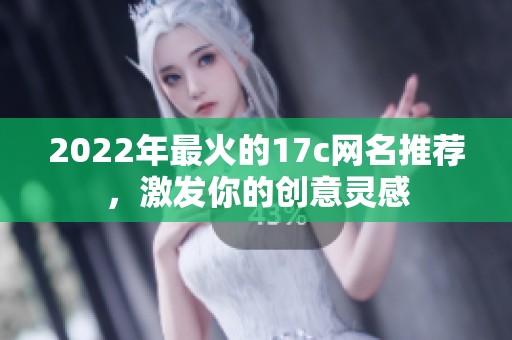 2022年最火的17c网名推荐，激发你的创意灵感