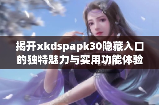 揭开xkdspapk30隐藏入口的独特魅力与实用功能体验