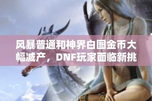 风暴普通和神界白图金币大幅减产，DNF玩家面临新挑战