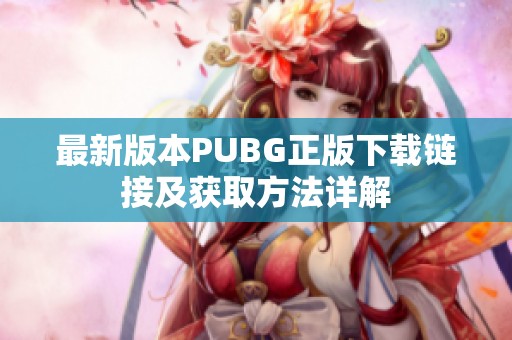 最新版本PUBG正版下载链接及获取方法详解