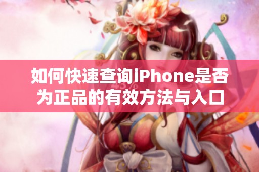 如何快速查询iPhone是否为正品的有效方法与入口