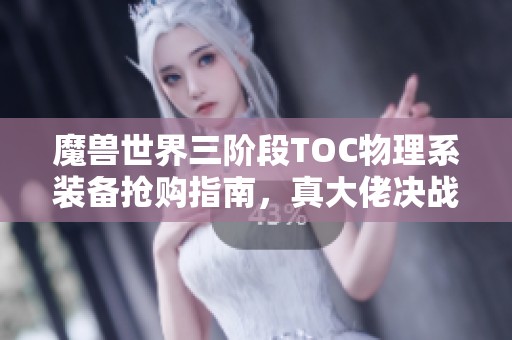 魔兽世界三阶段TOC物理系装备抢购指南，真大佬决战初期