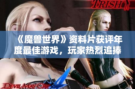 《魔兽世界》资料片获评年度最佳游戏，玩家热烈追捧