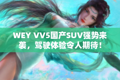 WEY VV5国产SUV强势来袭，驾驶体验令人期待！