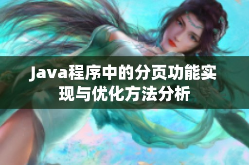 Java程序中的分页功能实现与优化方法分析