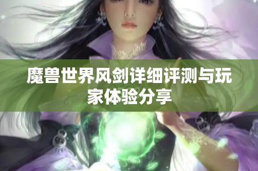 魔兽世界风剑详细评测与玩家体验分享