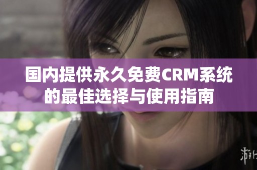 国内提供永久免费CRM系统的最佳选择与使用指南