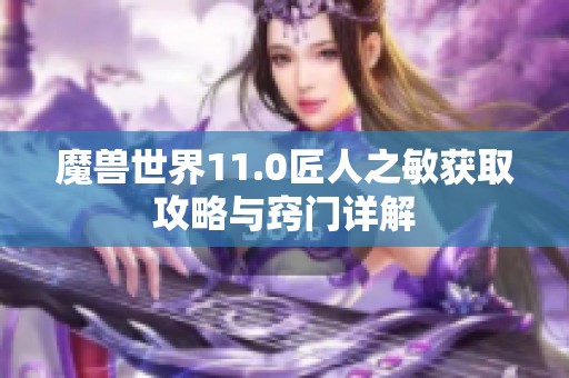 魔兽世界11.0匠人之敏获取攻略与窍门详解