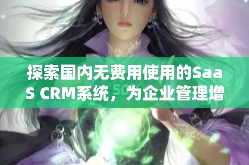 探索国内无费用使用的SaaS CRM系统，为企业管理增添新动力