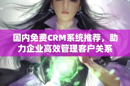 国内免费CRM系统推荐，助力企业高效管理客户关系