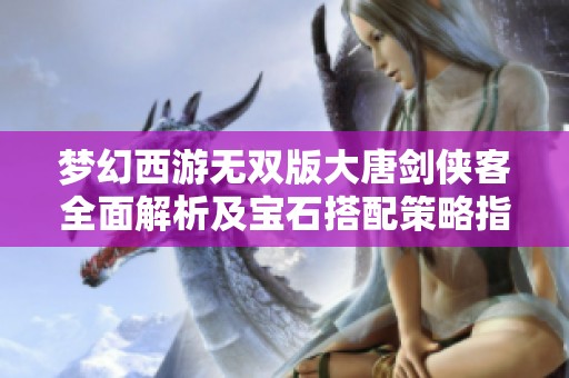 梦幻西游无双版大唐剑侠客全面解析及宝石搭配策略指南