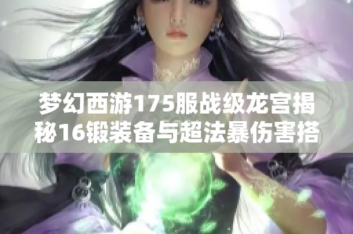 梦幻西游175服战级龙宫揭秘16锻装备与超法暴伤害搭配技巧