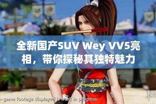 全新国产SUV Wey VV5亮相，带你探秘其独特魅力