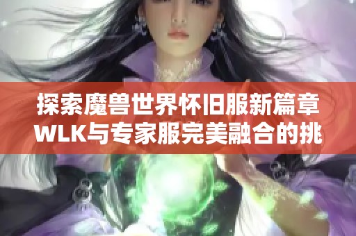 探索魔兽世界怀旧服新篇章WLK与专家服完美融合的挑战之旅