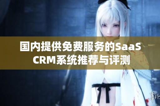 国内提供免费服务的SaaS CRM系统推荐与评测