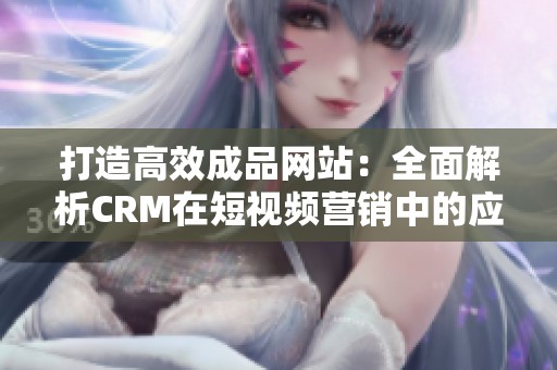 打造高效成品网站：全面解析CRM在短视频营销中的应用策略